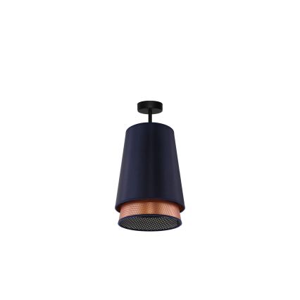 Duolla - Plafonnier BELL SHINY 1xE27/15W/230V d. 25 cm bleu/cuivre