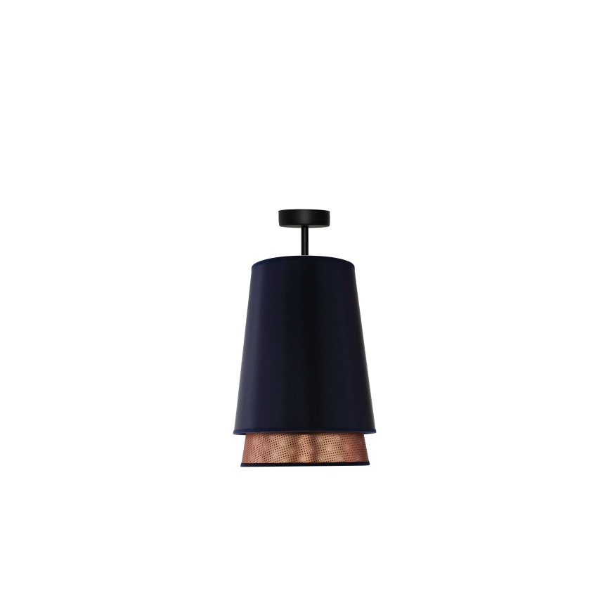Duolla - Plafonnier BELL SHINY 1xE27/15W/230V d. 25 cm bleu/cuivre