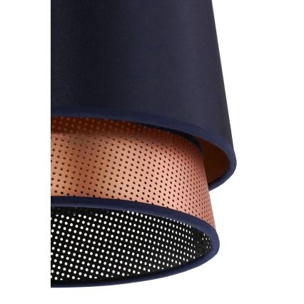 Duolla - Plafonnier BELL SHINY 1xE27/15W/230V d. 25 cm bleu/cuivre