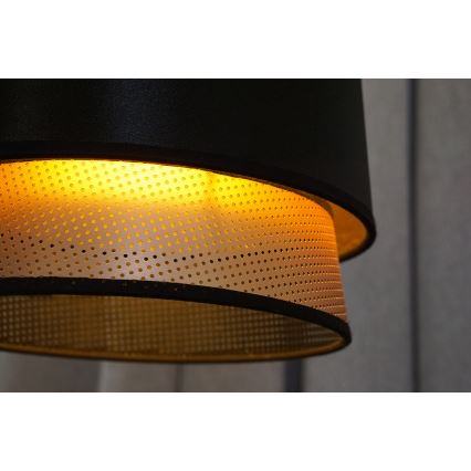 Duolla - Plafonnier BELL SHINY 1xE27/15W/230V d. 25 cm noir/cuivre