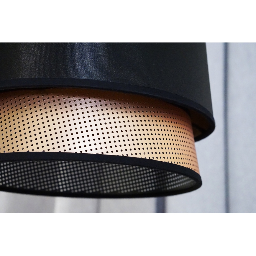 Duolla - Plafonnier BELL SHINY 1xE27/15W/230V d. 25 cm noir/cuivre