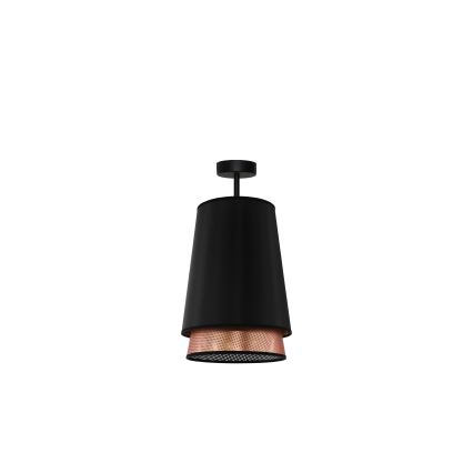 Duolla - Plafonnier BELL SHINY 1xE27/15W/230V d. 25 cm noir/cuivre