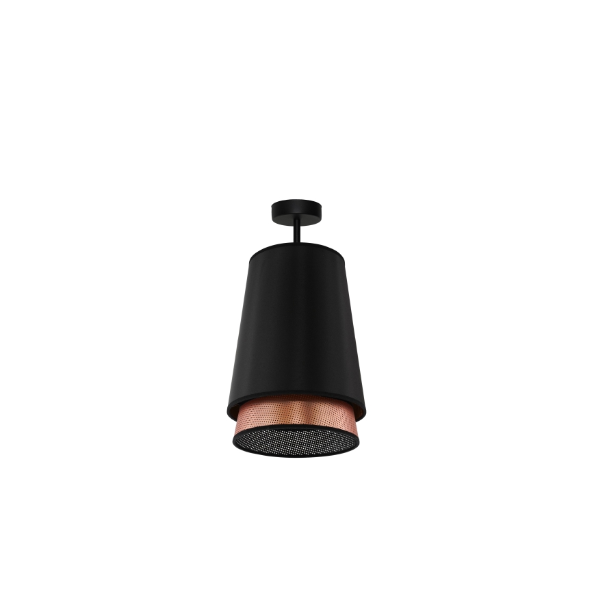 Duolla - Plafonnier BELL SHINY 1xE27/15W/230V d. 25 cm noir/cuivre