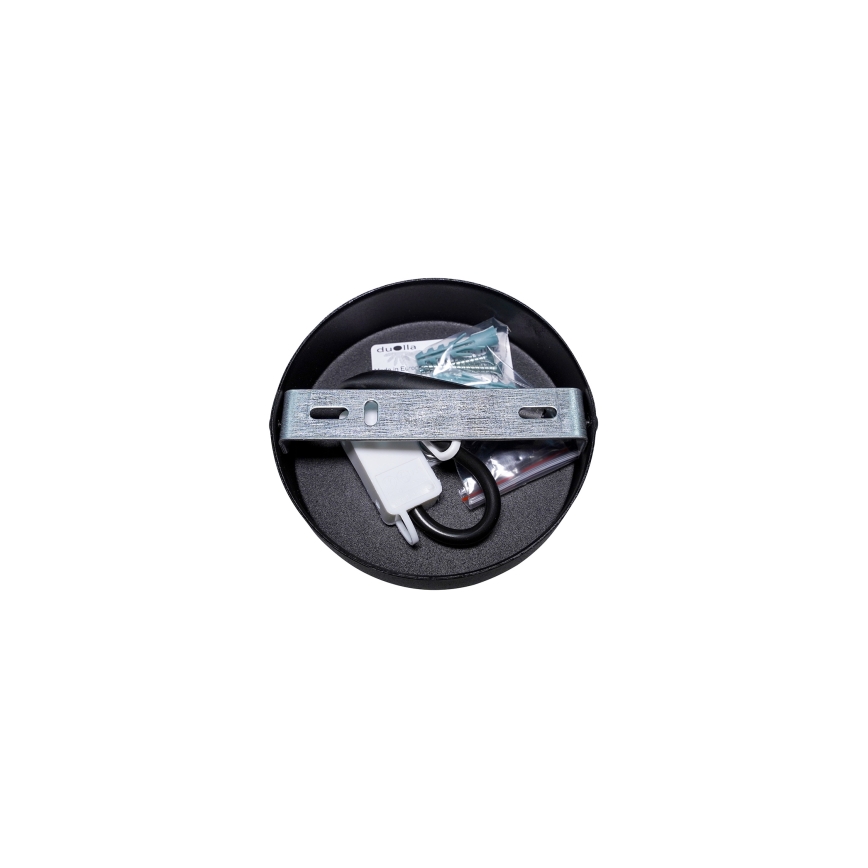 Duolla - Plafonnier BELL SHINY 1xE27/15W/230V d. 25 cm noir/cuivre