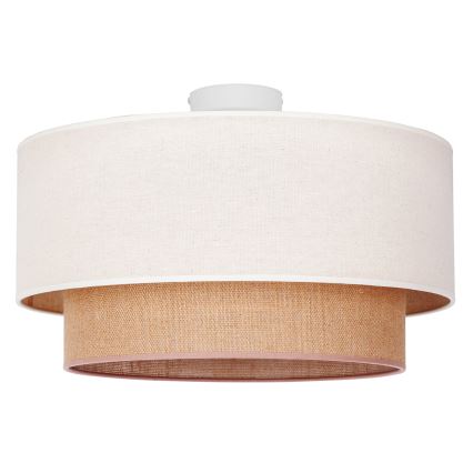 Duolla - Plafonnier BOHO 1xE27/15W/230V d. 45 cm beige/marron