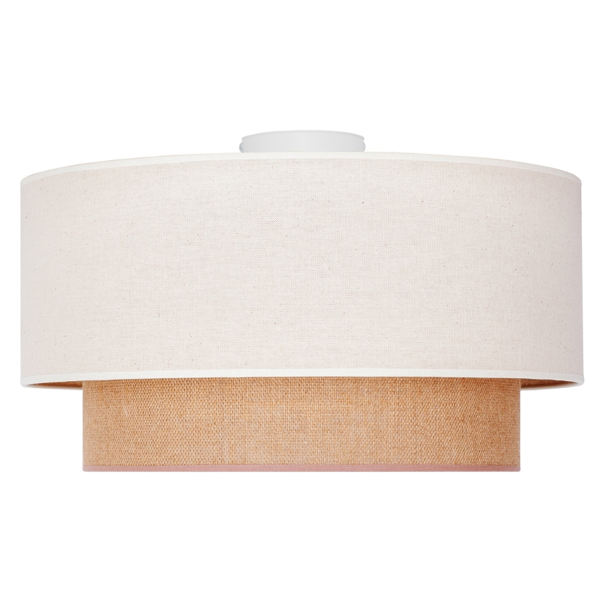 Duolla - Plafonnier BOHO 1xE27/15W/230V d. 45 cm beige/marron