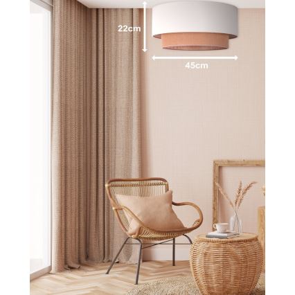 Duolla - Plafonnier BOHO 1xE27/15W/230V d. 45 cm beige/marron