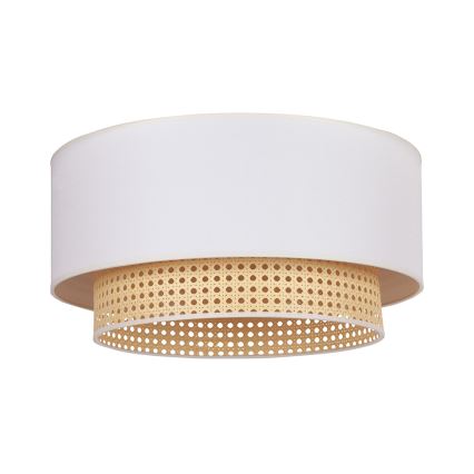 Duolla - Plafonnier BOHO 3xE27/15W/230V d. 60 cm crème/rotin