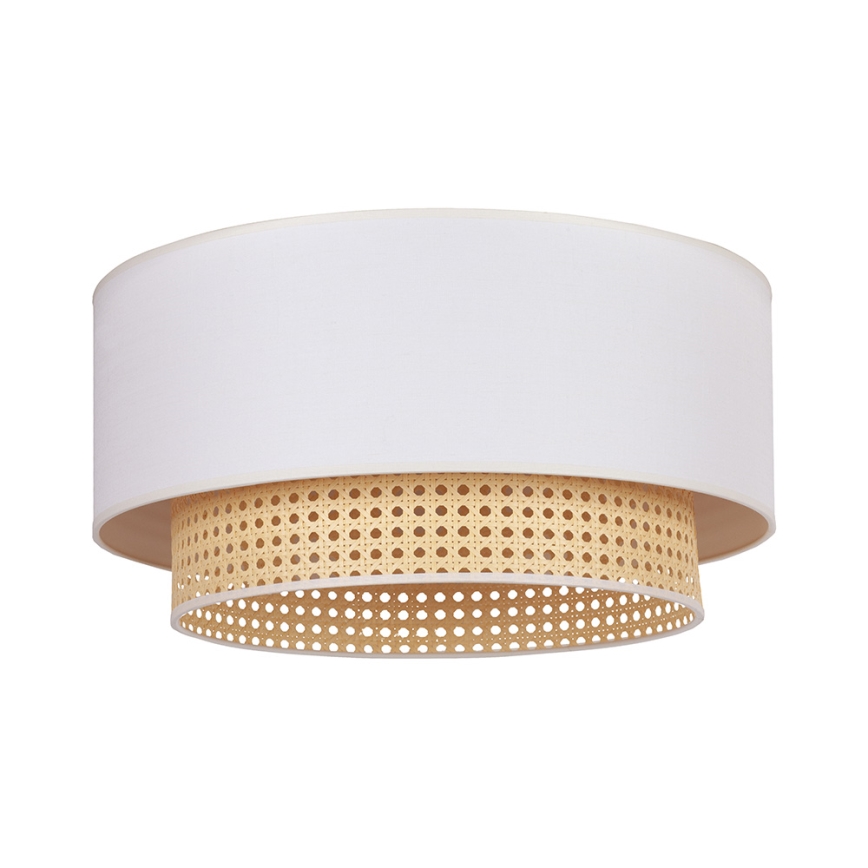 Duolla - Plafonnier BOHO 3xE27/15W/230V d. 60 cm crème/rotin
