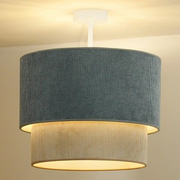 Duolla - Plafonnier CORDUROY 1xE27/15W/230V d. 40 cm bleu/beige