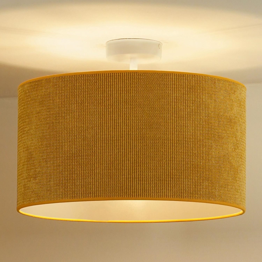 Duolla - Plafonnier CORDUROY 1xE27/15W/230V d. 40 cm jaune