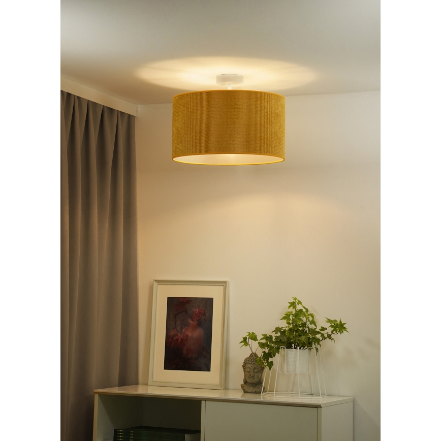 Duolla - Plafonnier CORDUROY 1xE27/15W/230V d. 40 cm jaune