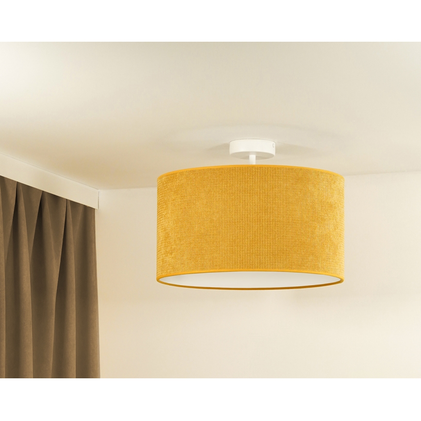 Duolla - Plafonnier CORDUROY 1xE27/15W/230V d. 40 cm jaune