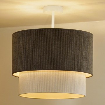 Duolla - Plafonnier CORDUROY 1xE27/15W/230V d. 40 cm marron/crème