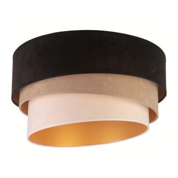 Duolla - Plafonnier DEVON 1xE27/40W/230V d. 45 cm noir/beige