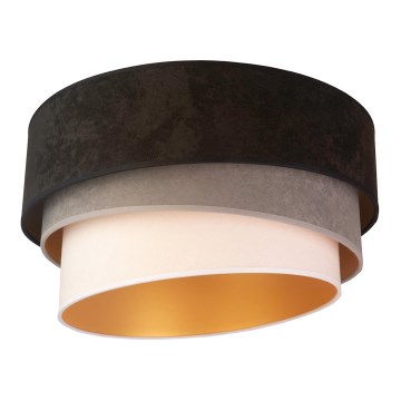 Duolla - Plafonnier DEVON 1xE27/40W/230V d. 45 cm noir/gris/beige