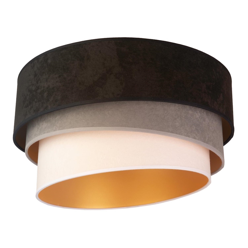 Duolla - Plafonnier DEVON 1xE27/40W/230V d. 45 cm noir/gris/beige