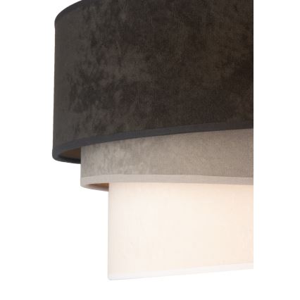 Duolla - Plafonnier DEVON 1xE27/40W/230V d. 45 cm noir/gris/beige