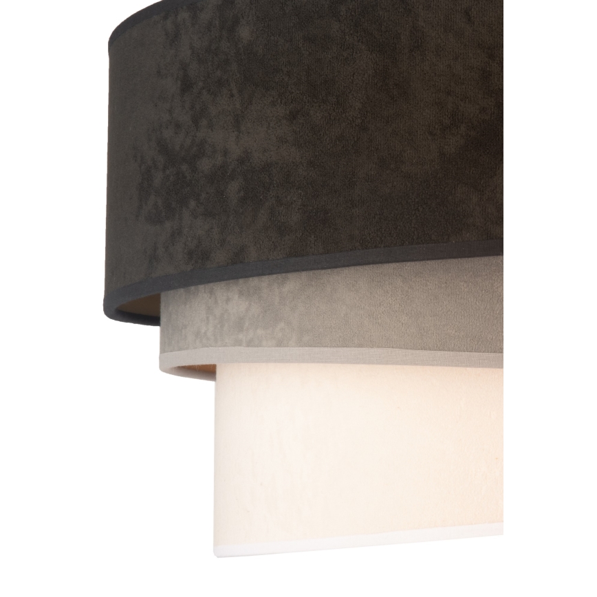 Duolla - Plafonnier DEVON 1xE27/40W/230V d. 45 cm noir/gris/beige