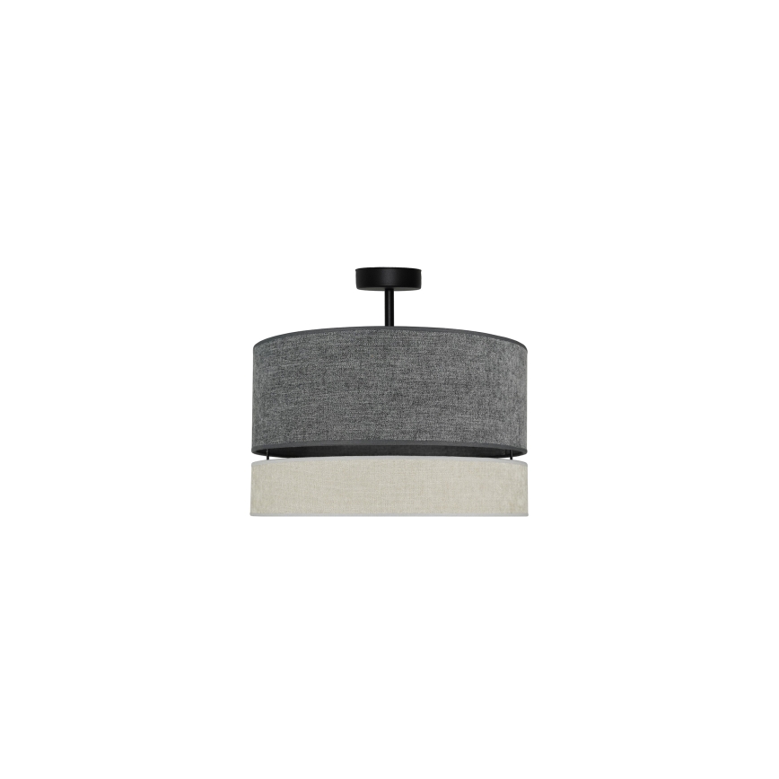 Duolla - Plafonnier DOUBLE 1xE27/15W/230V d. 40 cm gris