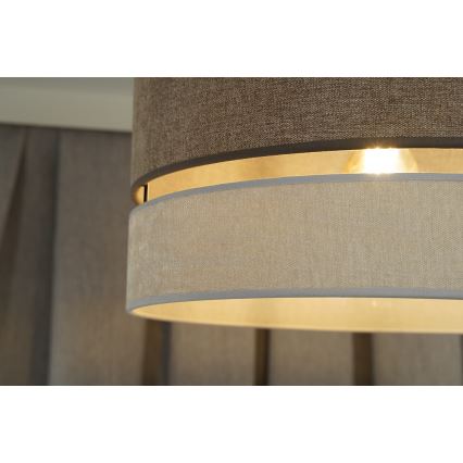 Duolla - Plafonnier DOUBLE 1xE27/15W/230V d. 40 cm marron/gris