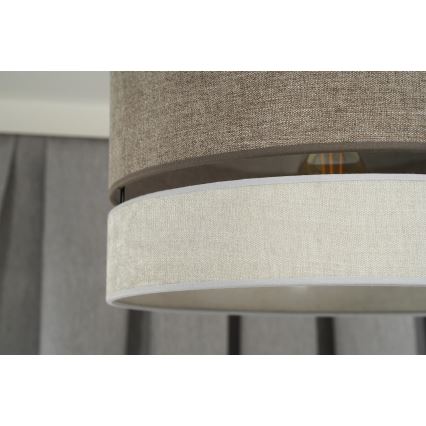 Duolla - Plafonnier DOUBLE 1xE27/15W/230V d. 40 cm marron/gris