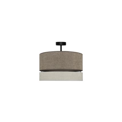 Duolla - Plafonnier DOUBLE 1xE27/15W/230V d. 40 cm marron/gris