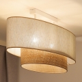 Duolla - Plafonnier DOUBLE OVAL NATURE 2xE27/15W/230V crème/beige