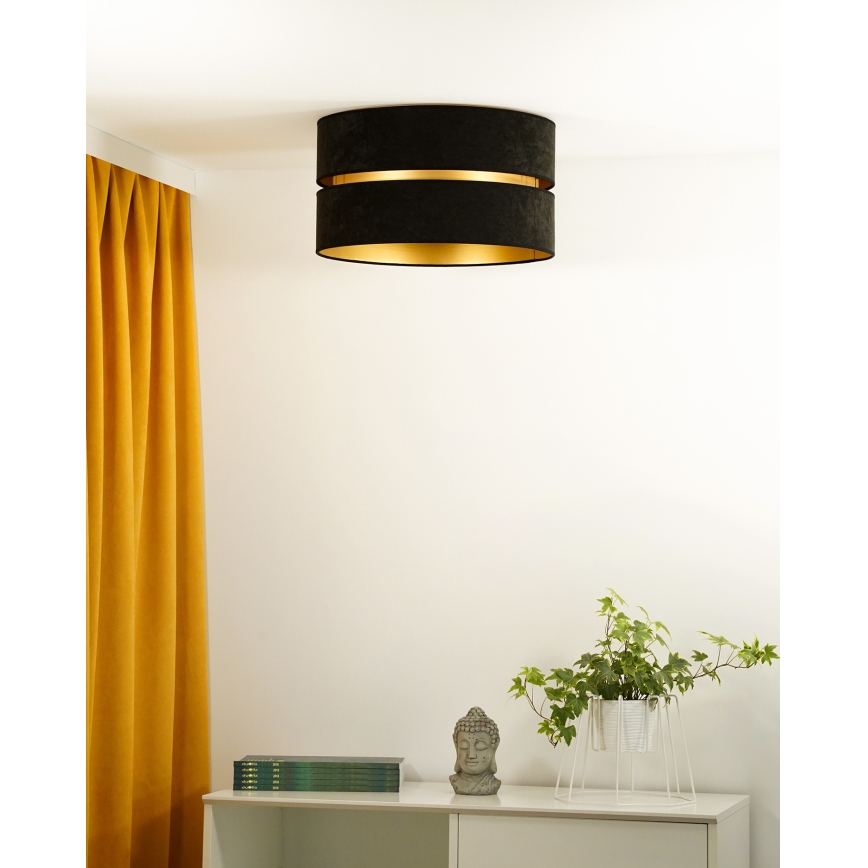 Duolla - Plafonnier DUO 1xE27/40W/230V d. 40 cm noir/doré