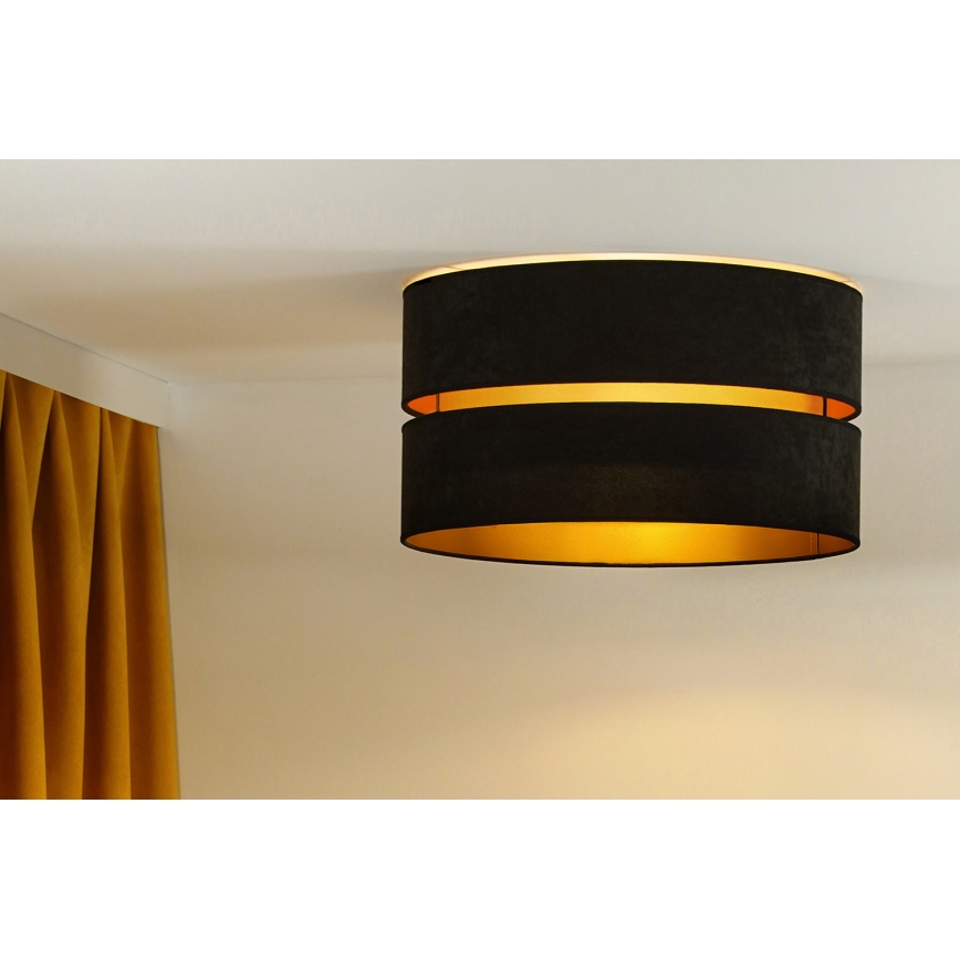 Duolla - Plafonnier DUO 1xE27/40W/230V d. 40 cm noir/doré