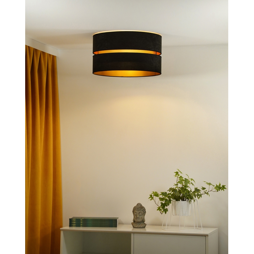 Duolla - Plafonnier DUO 1xE27/40W/230V d. 40 cm noir/doré