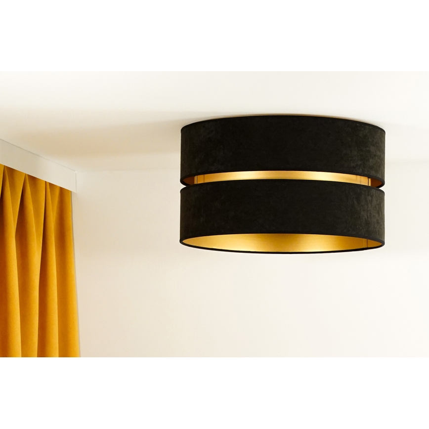 Duolla - Plafonnier DUO 1xE27/40W/230V d. 40 cm noir/doré