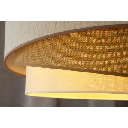 Duolla - Plafonnier KOBO 1xE27/15W/230V d. 45 cm beige/marron/blanc
