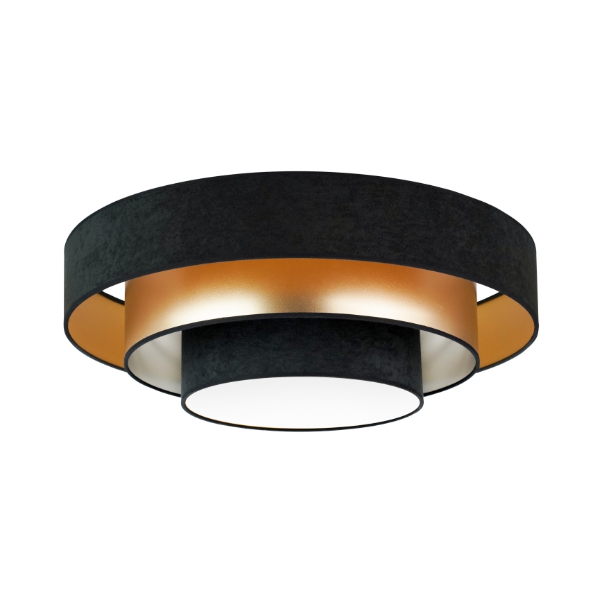 Duolla - Plafonnier LUNETA LED/26W/230V d. 60 cm 4000K noir/doré
