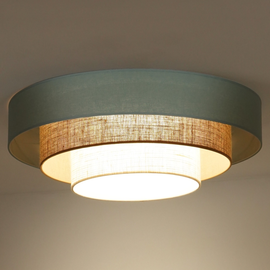 Duolla - Plafonnier LUNETA LED/26W/230V d. 60 cm 4000K turquoise/beige/crème