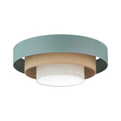 Duolla - Plafonnier LUNETA LED/26W/230V d. 60 cm 4000K turquoise/beige/crème