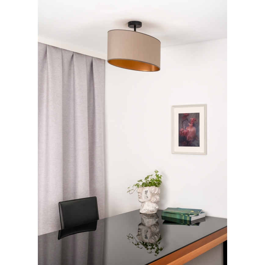 Duolla - Plafonnier OVAL VEGAN 1xE27/15W/230V beige