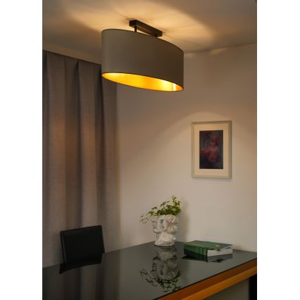 Duolla - Plafonnier OVAL VEGAN 2xE27/15W/230V beige