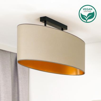 Duolla - Plafonnier OVAL VEGAN 2xE27/15W/230V beige