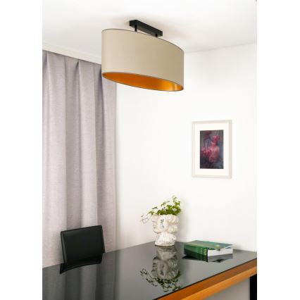 Duolla - Plafonnier OVAL VEGAN 2xE27/15W/230V beige