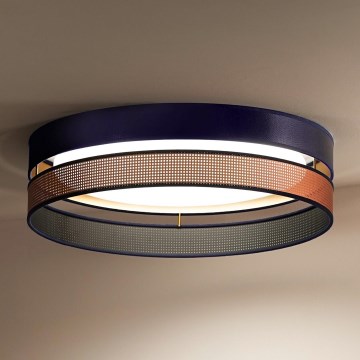 Duolla - Plafonnier ROLLER DUO SHINY LED/24W/230V d. 45 cm bleu/cuivre