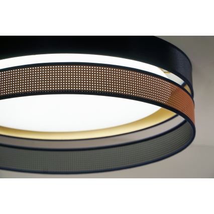 Duolla - Plafonnier ROLLER DUO SHINY LED/24W/230V d. 45 cm bleu/cuivre