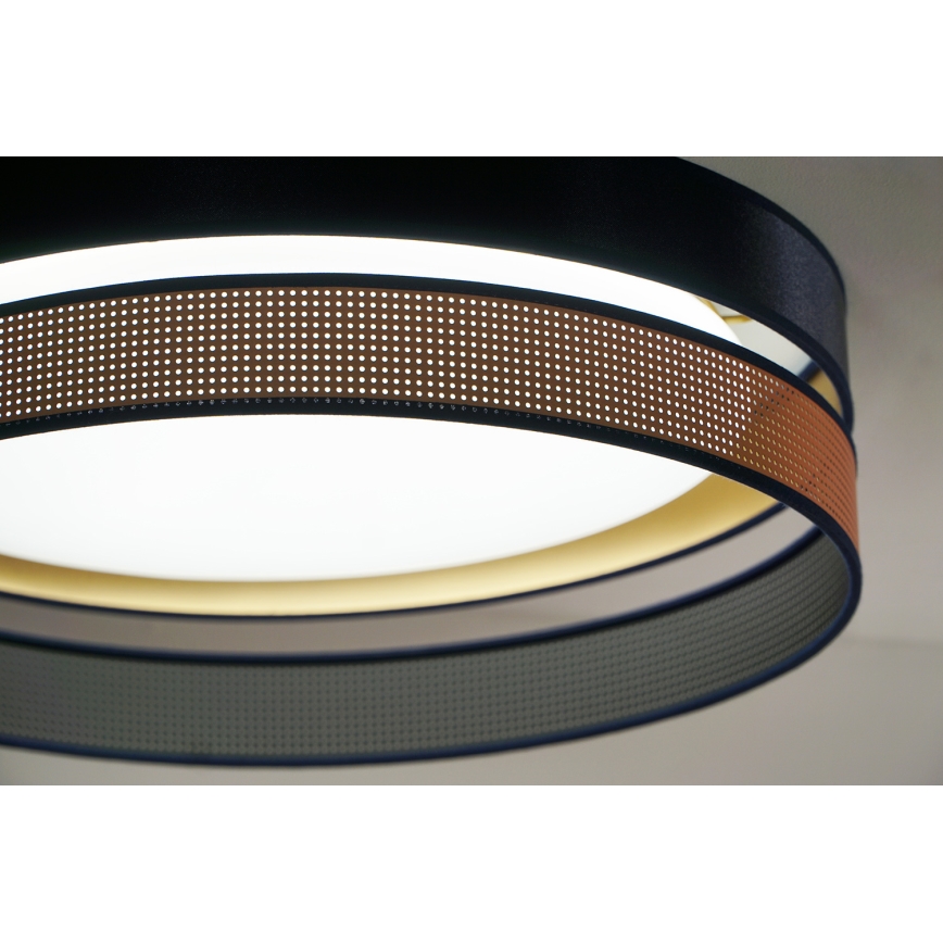 Duolla - Plafonnier ROLLER DUO SHINY LED/24W/230V d. 45 cm bleu/cuivre