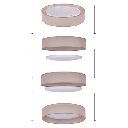 Duolla - Plafonnier ROLLER LED/24W/230V d. 45 cm anthracite