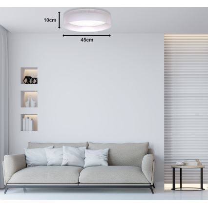 Duolla - Plafonnier ROLLER LED/24W/230V d. 45 cm gris clair
