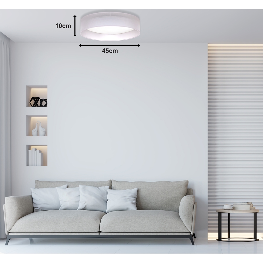 Duolla - Plafonnier ROLLER LED/24W/230V d. 45 cm gris clair