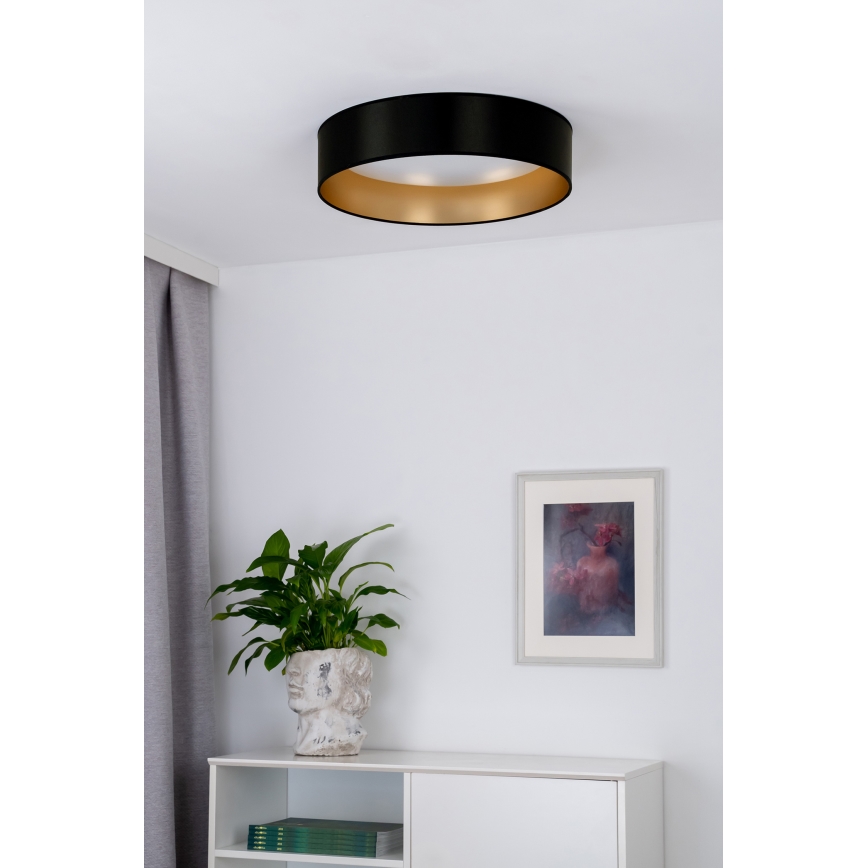 Duolla - Plafonnier ROLLER LED/24W/230V d. 45 cm noir/doré