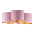 Duolla - Plafonnier ROLLER TRIO 3xE27/60W/230V rose