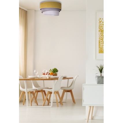 Duolla - Plafonnier TRIO 1xE27/15W/230V diam. 45 cm jaune/gris/blanc