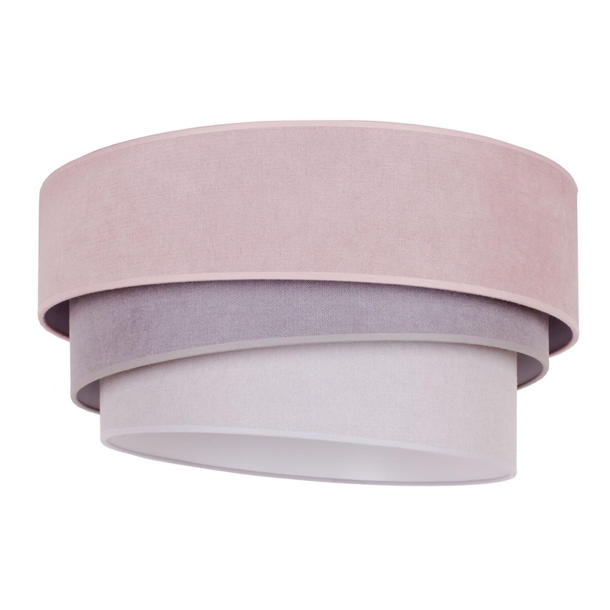 Duolla - Plafonnier TRIO 1xE27/15W/230V diam. 45 cm rose/gris/blanc